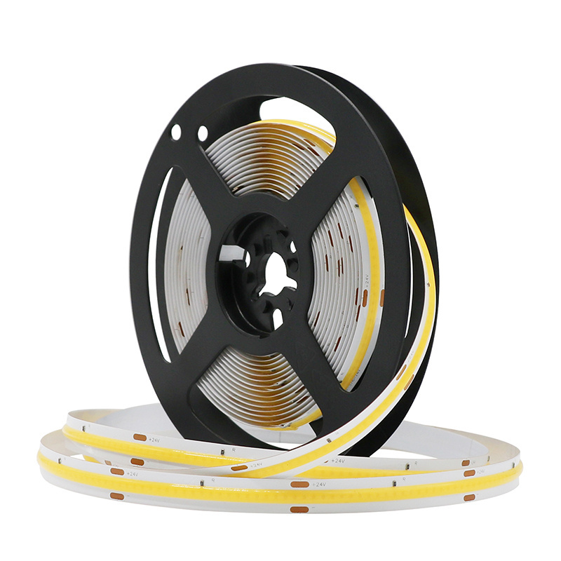 Double CCT 608led/m LED Cob Strip Light Flexible  5mm 8mm 10mm14W/M Double Color Temperature12V 24V COB LED Strip