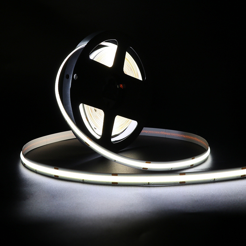 Double CCT 608led/m LED Cob Strip Light Flexible  5mm 8mm 10mm14W/M Double Color Temperature12V 24V COB LED Strip