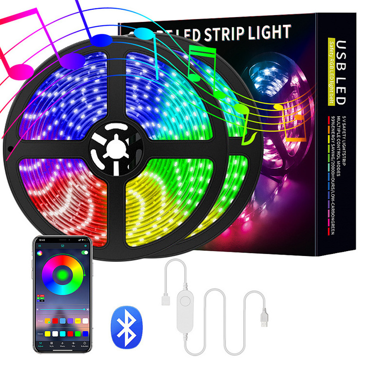 LED Strip Light 5v USB  BT APP TV Background light Smd5050 Decorative Light Waterproof RGB Led Strip