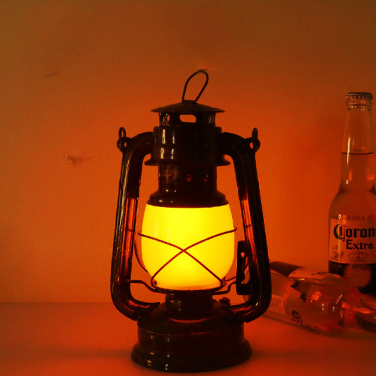 Rechargeable dimmable retro kerosene night light cordless horse lantern light table lamp