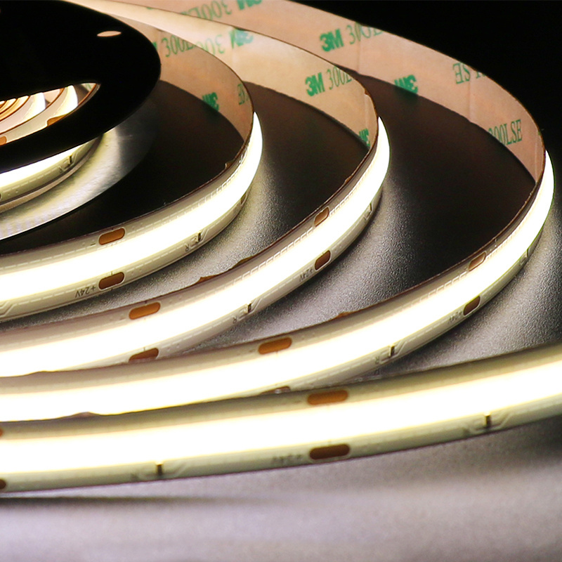 Double CCT 608led/m LED Cob Strip Light Flexible  5mm 8mm 10mm14W/M Double Color Temperature12V 24V COB LED Strip