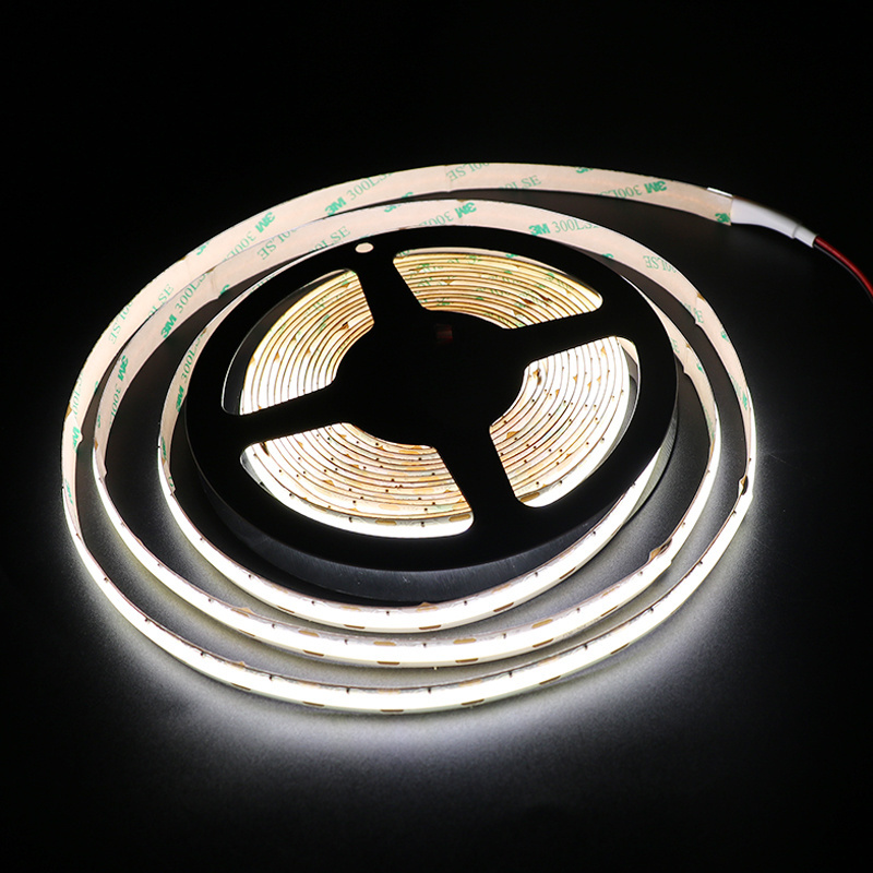 Double CCT 608led/m LED Cob Strip Light Flexible  5mm 8mm 10mm14W/M Double Color Temperature12V 24V COB LED Strip