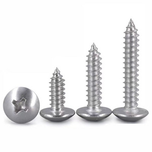 Factory Price Stainless Steel 316 Large Head Self Tapping Screws Cross Recessed Mushroom Umbrella with Zinc Finish ISO Standard