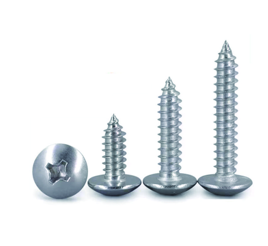 Factory Price Stainless Steel 316 Large Head Self Tapping Screws Cross Recessed Mushroom Umbrella with Zinc Finish ISO Standard