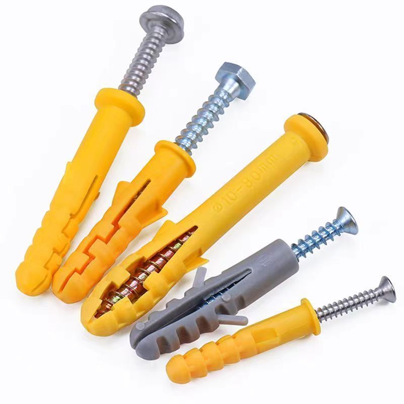 High Quality 10mm Fish Shape Plastic Expansion Nail M4 Drywall Screw Anchors Plain Surface ISO Standard Customizable Sizes