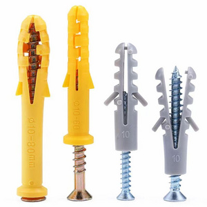 High Quality 10mm Fish Shape Plastic Expansion Nail M4 Drywall Screw Anchors Plain Surface ISO Standard Customizable Sizes