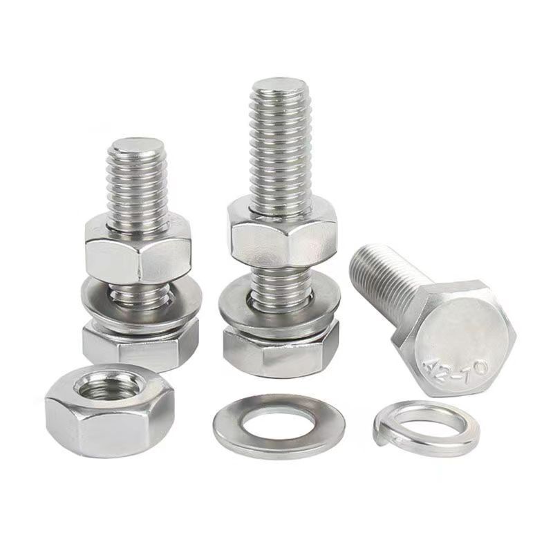 Factory Standard DIN931 DIN933 Stainless Steel Hex Head Bolts Customized M8 Fastening 25mm 12mm 60mm Customized Standard Hex