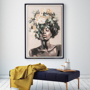 Morden African Women Home Decor Figure & Portrait Art Poster Minimalist Nordic Canvas Print Paintings