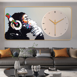 Modern Home Decorative Crystal Porcelain Painting Wall Clock Living Dining Bed Room Creative Fashion Wall Clock Painting