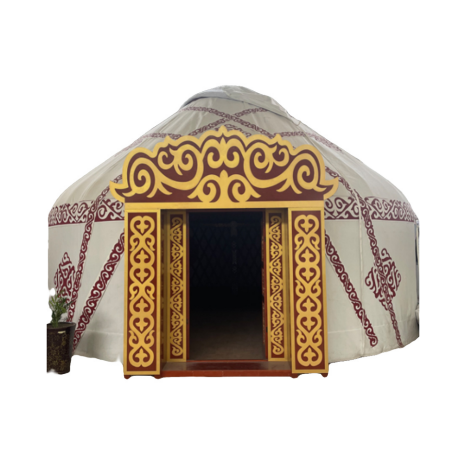 8M Kazakh yurt for sale outdoor non-fading canvas cloth mongolian yurt tent