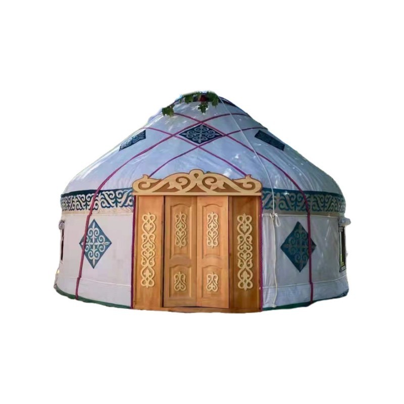 8M Kazakh yurt for sale outdoor non-fading canvas cloth mongolian yurt tent