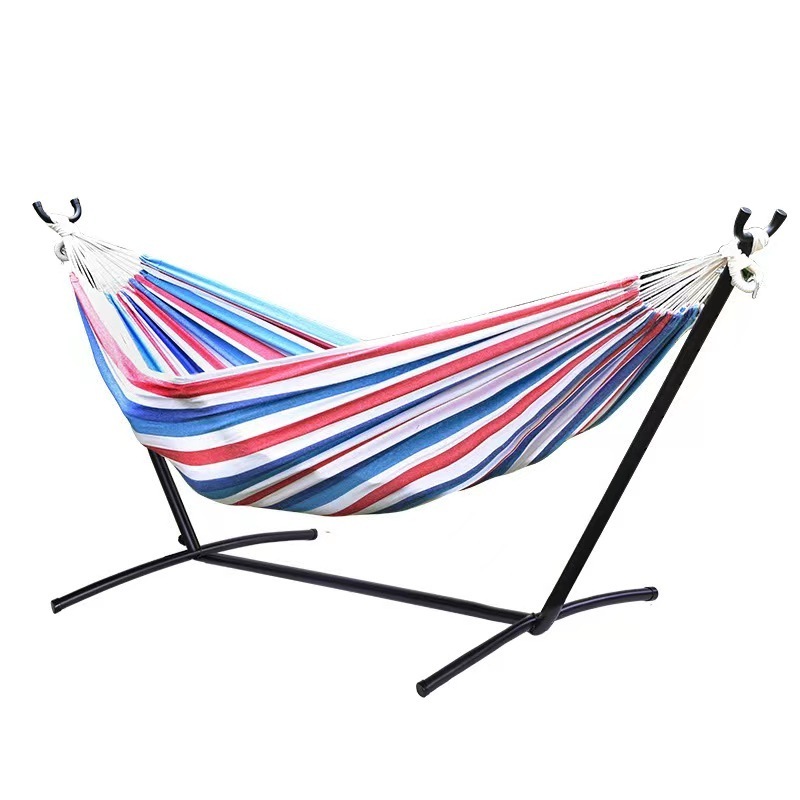 Single chair hammock stand camping hammock swing bed with black rack used for family