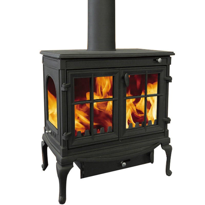 Wood Burning Cast Iron Stove Indoor Wood Fireplace Heater Antique Wood Fireplace