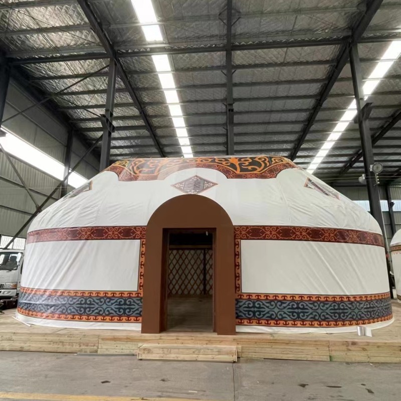 8M Kazakh yurt for sale outdoor non-fading canvas cloth mongolian yurt tent