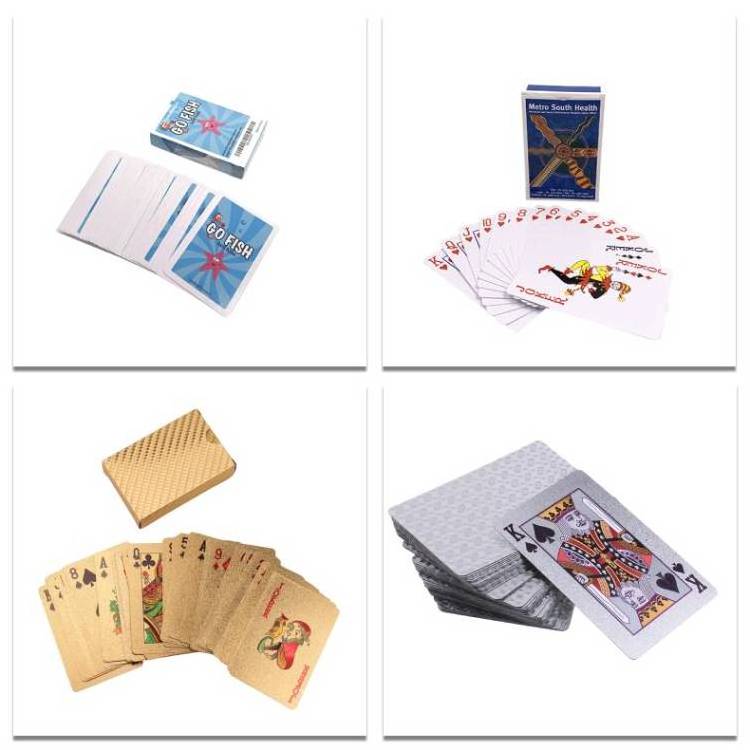 Customized Logo Paper Card Game Playing Cards Advertising PVC Waterproof Playing Cards