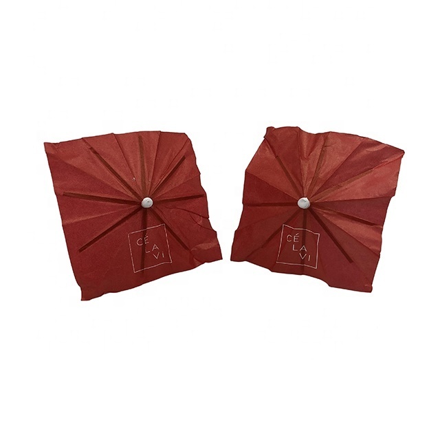 Promotional Decorative Picks Creative Square Paper Cocktail Drink Umbrella