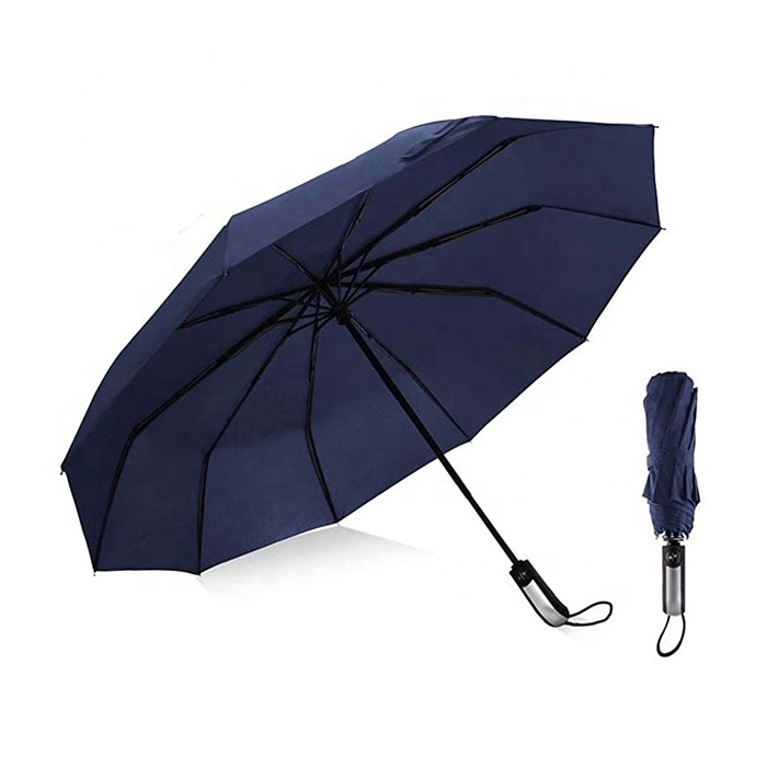 High Quality Foldable Automatic Umbrella Custom Cheap Solid Color Umbrella