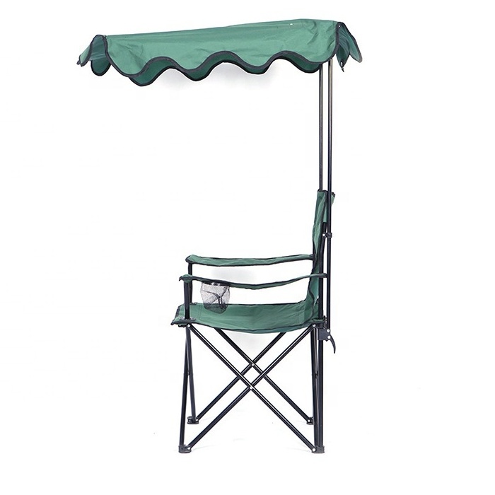 Hot Sale Outdoor Camping Chair Foldable Beach Chair With Canopy Tent Umbrella