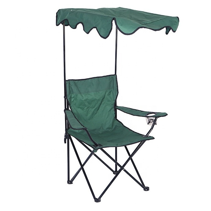 Hot Sale Outdoor Camping Chair Foldable Beach Chair With Canopy Tent Umbrella