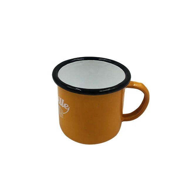 China factory popular eco friendly metal ceramic enamel coffee mug enamel mugs