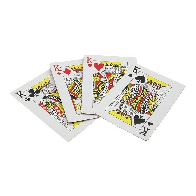 Customized Logo Paper Card Game Playing Cards Advertising PVC Waterproof Playing Cards