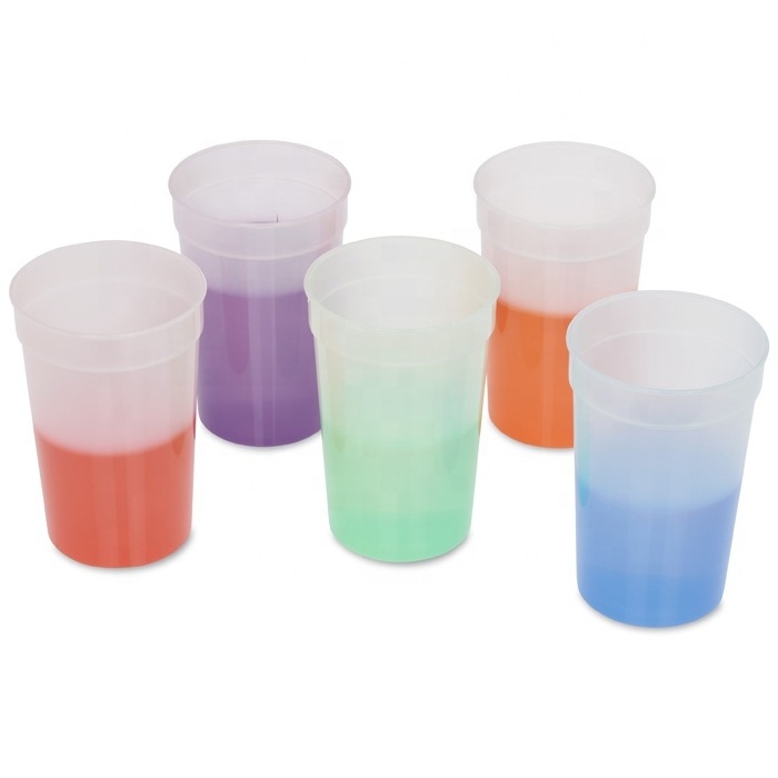 High Quality Custom Promotion Product Plastic Stadium Mood Color Cup With Logo