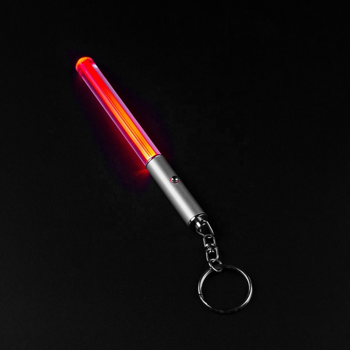 Promotional Custom Colorful Glow Stick Lightsaber Flashing LED Light Up Keychain