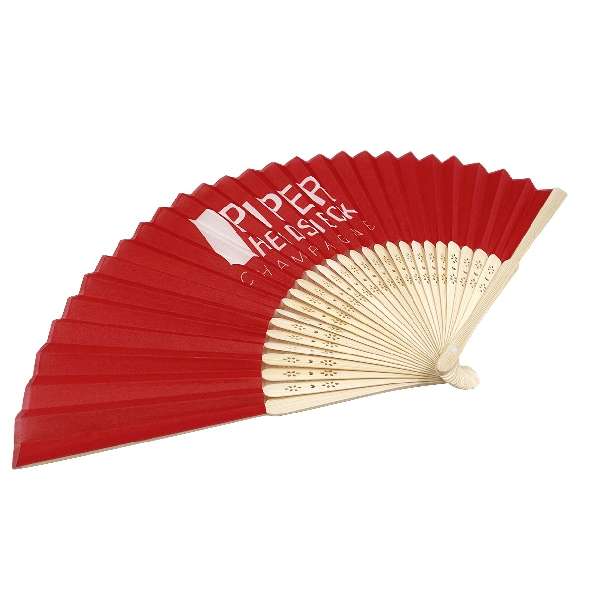 Customized Folding Hand Fan Wooden Paper Bamboo Hand Held Fan