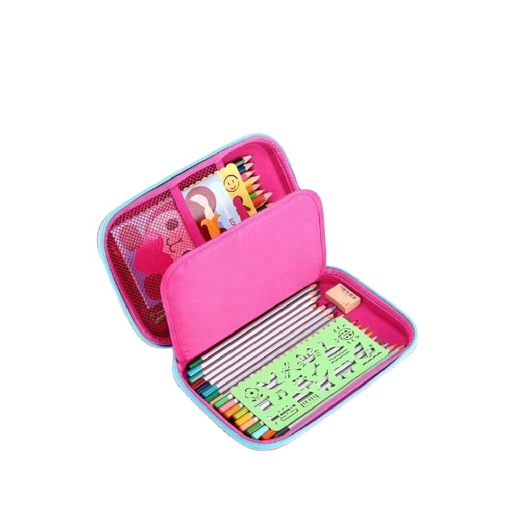 OEM Available 3D Hard Shell EVA PU Pencil Case Organiser Case