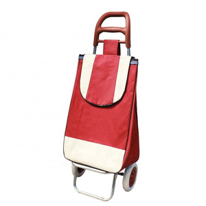 Ultralight Fabric Grocery Shopping Trolley Lightweight Collapsible Supermarket Shopping Bag Trolley Cart