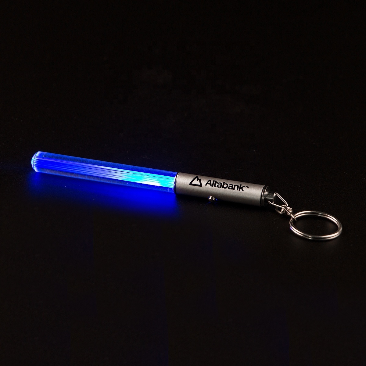 Promotional Custom Colorful Glow Stick Lightsaber Flashing LED Light Up Keychain