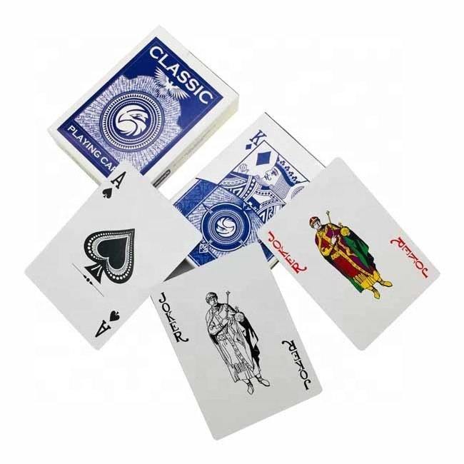 Customized Logo Paper Card Game Playing Cards Advertising PVC Waterproof Playing Cards