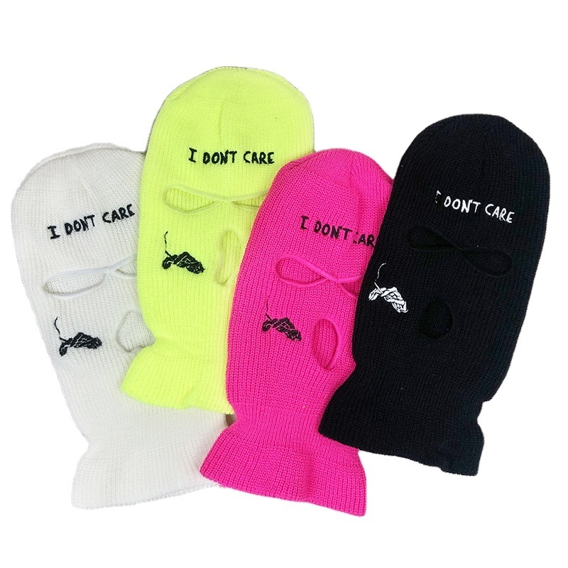 Custom Embroidery Ski Mask 3 Hole Balaclava wholesale Ski Mask Printed logo Colored Balaclava