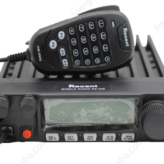 Recent Rs-958top Brand Mobile Base Station Radio 80W VHF Analog Modulation Bidirectional Radio 50km Intercom Car RS-958 Black