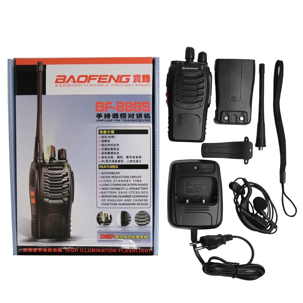 BAO FENG BF-888S Outdoor Interphone Wireless Radio Walkie Talkie Longer Distance Silent Secret Voice Handheld Walkie-talkie 16