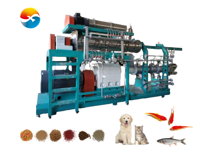 High-Efficiency Automatic SPH120 Pet Food Production Line Floating Fish Feed Pellet Machine For Dogs Cats Extruder For Fish Food