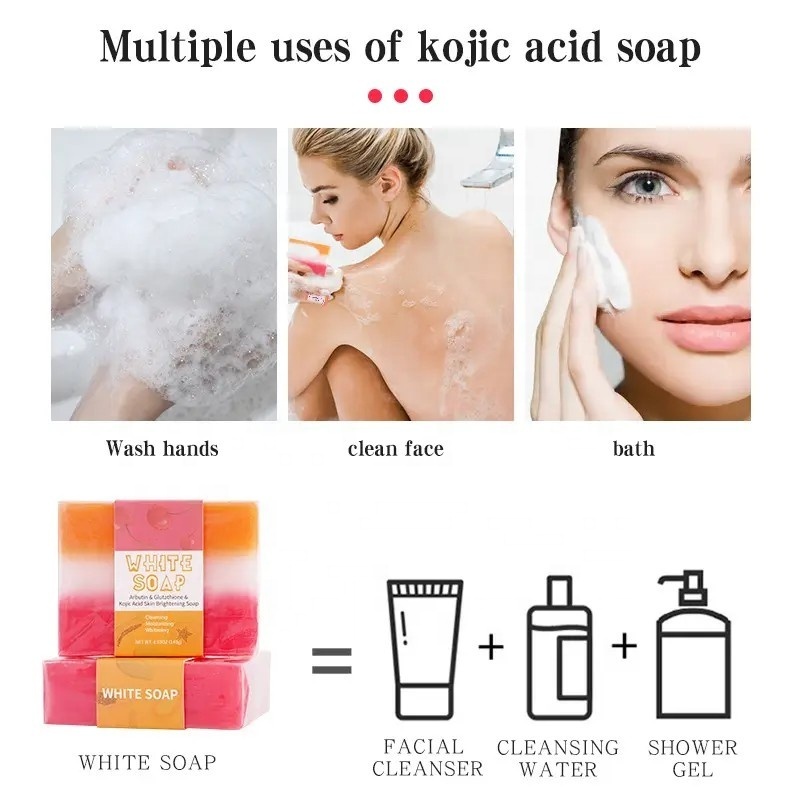 Private label kojic acid soap whitening skin whitening glycerin soap slim skin cleansing exfoliating