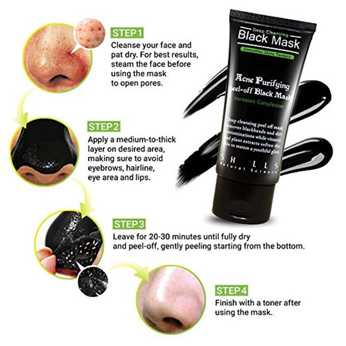 Blackhead Remover Shills Black Mask Facial Manufacturer Bamboo Charcoal in Stock Deep Cleansing Pores Purifying Peel Off Natural