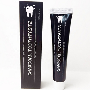 In stock Organic OEM Private Label Coconut Activated Charcoal Teeth Whitening Toothpaste