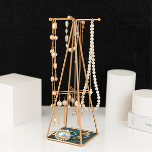 Tower Shape Metal Jewelry Stand  Jewelry Display with Multi-functional Desktop