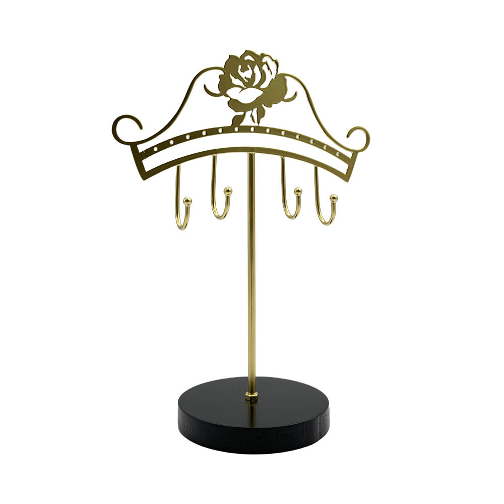 Wholesale Customized Gold Metal Jewelry Stand Multi-functional  Face Shape for Home,Bedroom