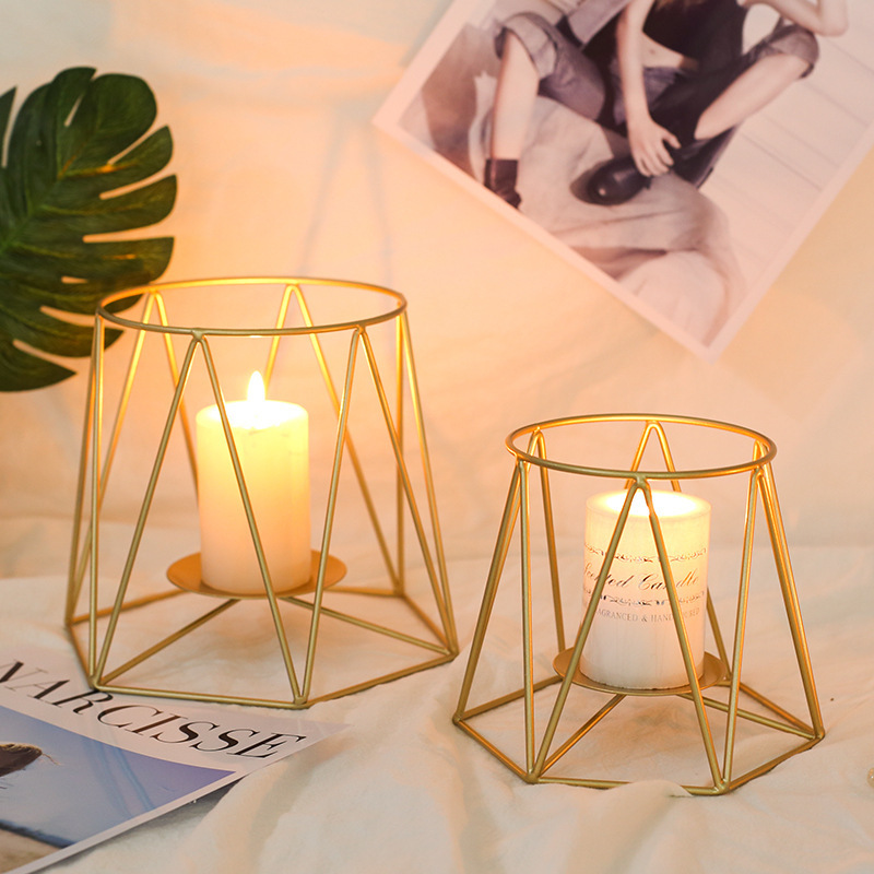 Customized Metal Wire Candle Holder Gold Decorative Tea Light Candleholders for Home Decor Table Decorations Centerpiece