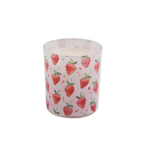 Customized Hot Sell Soy wax Strawberries Scented candle Wholesale household Christmas birthday Christmas gift with Candle cup