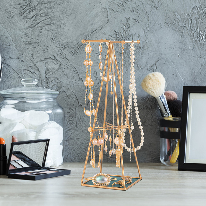 Tower Shape Metal Jewelry Stand  Jewelry Display with Multi-functional Desktop