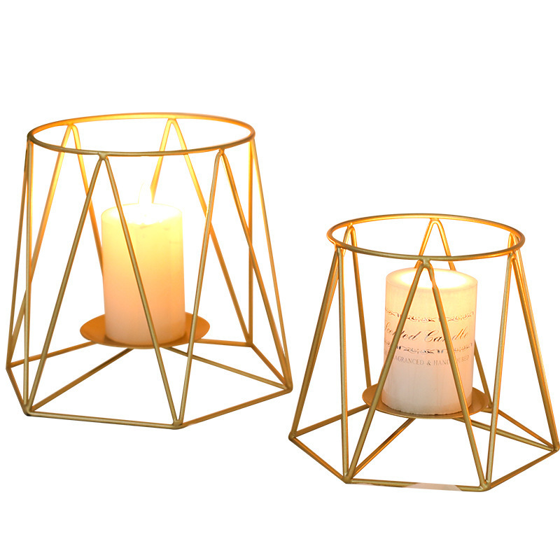 Customized Metal Wire Candle Holder Gold Decorative Tea Light Candleholders for Home Decor Table Decorations Centerpiece