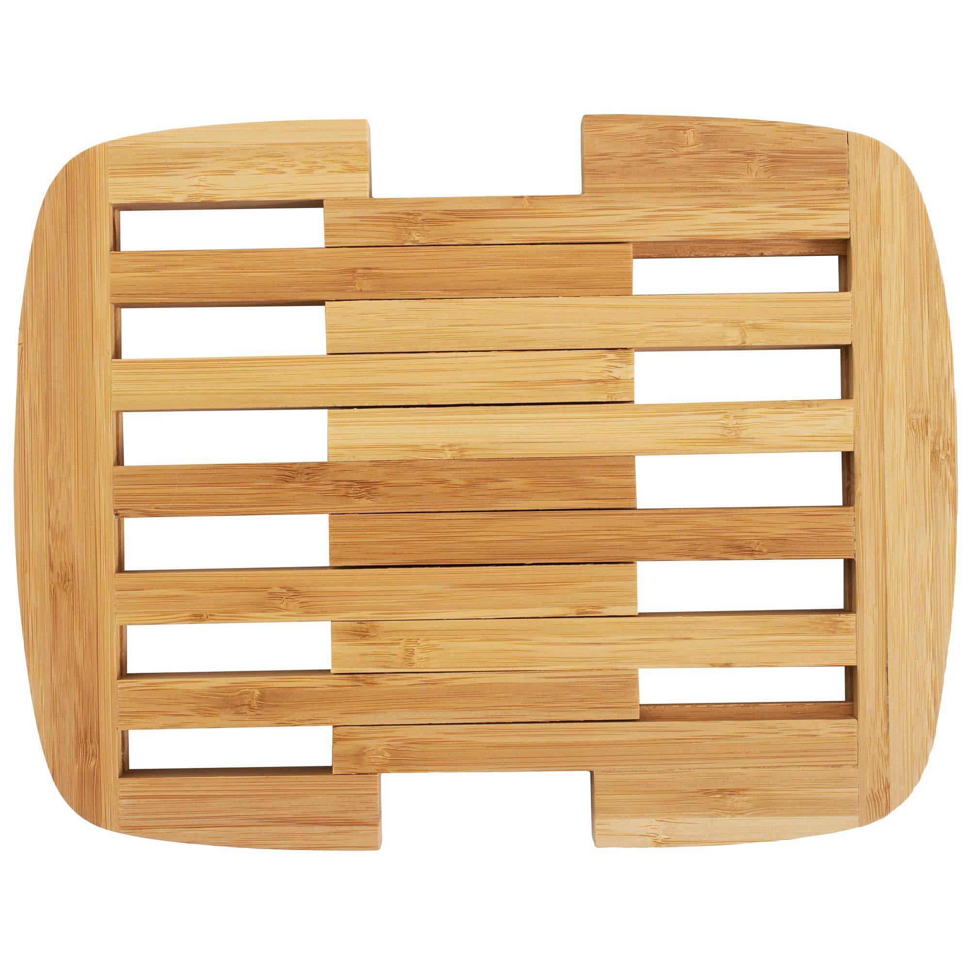 Natural Bamboo Expandable Bamboo Trivets Mat Hot Pads Trivet For Hot Dishes Pot Bowl Teapot Drinks