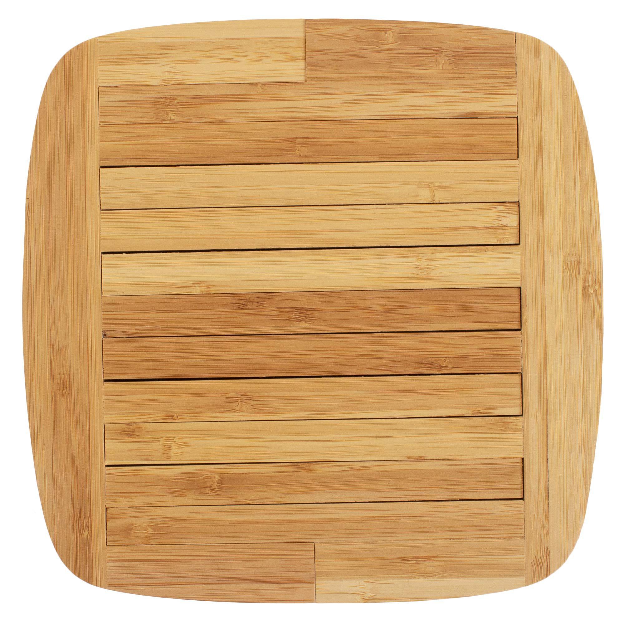 Natural Bamboo Expandable Bamboo Trivets Mat Hot Pads Trivet For Hot Dishes Pot Bowl Teapot Drinks