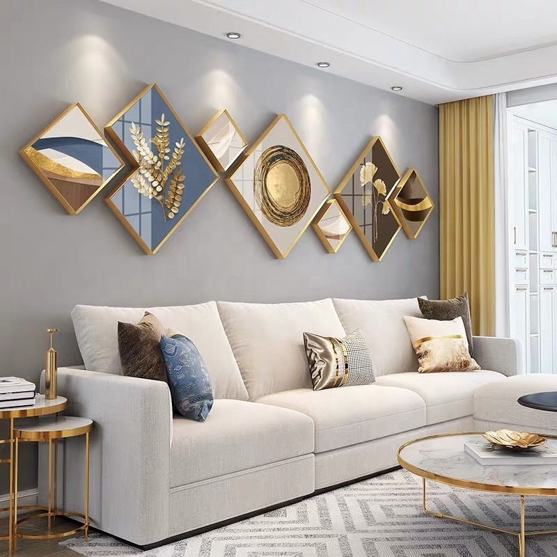 Crystal painting luxury wall art canvas bedrooms frames picture photo frame home decor wall living room decoration for home