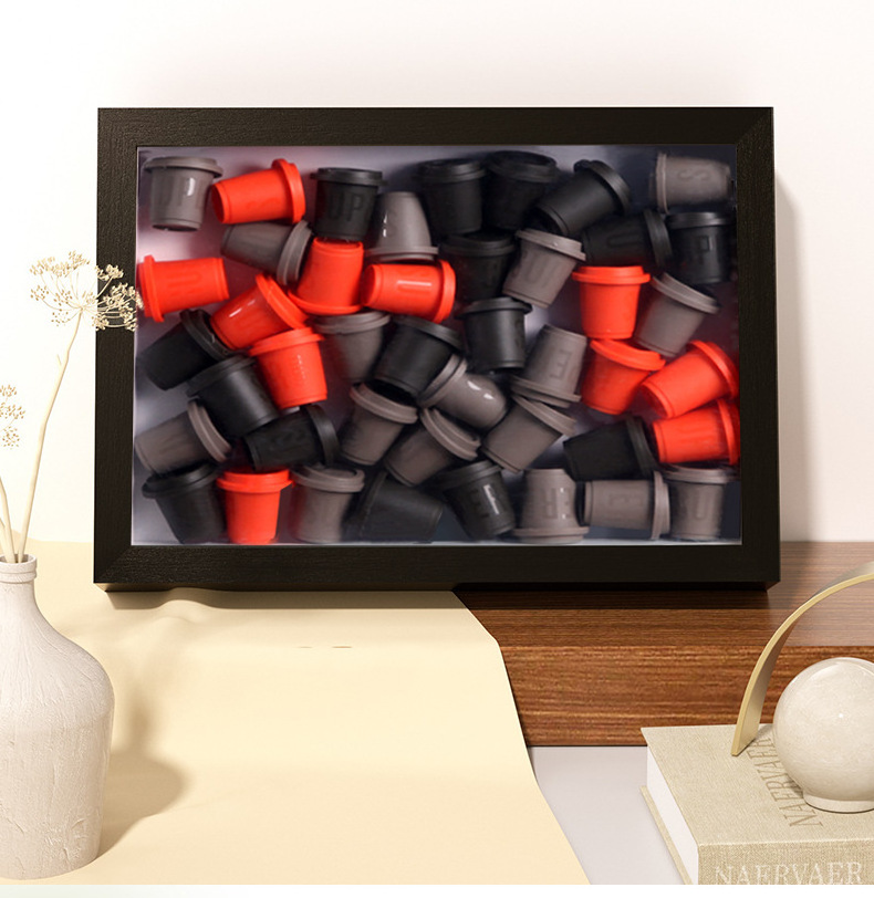 Factory Directly Sale Pastoral Flower Glass 8 x 8 Photo Frame Deep 3D 6x6  Shadow Box For Home Decor