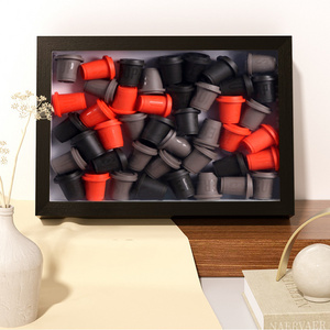 Factory Directly Sale Pastoral Flower Glass 8 x 8 Photo Frame Deep 3D 6x6  Shadow Box For Home Decor